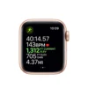 Apple Watch Series 5 (GPS + Cellulaire, 40MM) - Boîtier en aluminium doré avec bracelet sport rose
