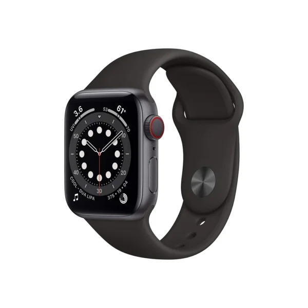 o_0801.webp Apple Watch Series 6 (GPS + Cellulaire, 40mm) - Boîtier en aluminium gris sidéral avec bracelet sport noir