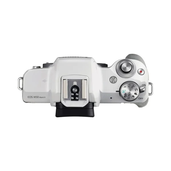 Canon EOS M50 Mark II Mirrorless Camera with 15-45mm Lens (White)